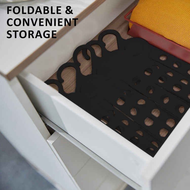 50X Plus Hanger Multiple Clothes Rack Organizer Foldable 10 Holes BLACK - Magdasmall
