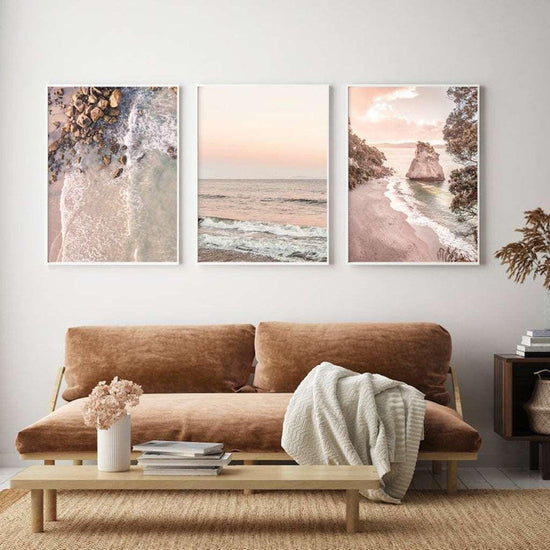 50cmx70cm Amazing Newzealand 3 Sets White Frame Canvas Wall Art - Magdasmall