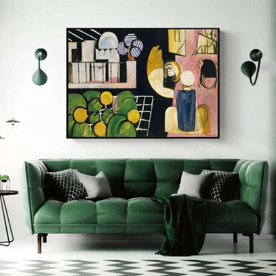 50cmx70cm Moroccans By Henri Matisse Black Frame Canvas Wall Art - Magdasmall