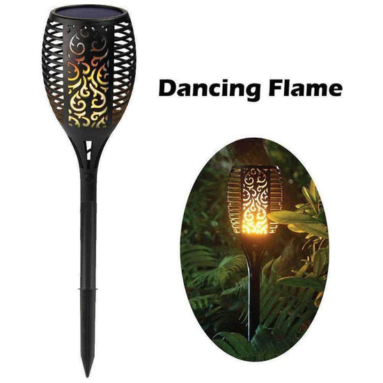 51 LED Bulbs Torch Solar Garden Outdoor Flame Dancing Flickering Light Auto Lamp - Magdasmall