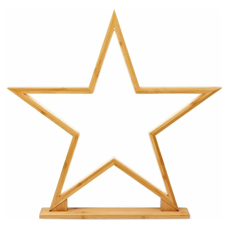 52cm Bamboo Star LED Table Desk Lamp Light Modern Designer - Natural - Magdasmall