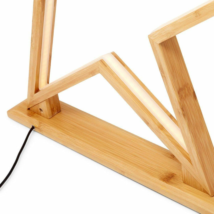 52cm Bamboo Star LED Table Desk Lamp Light Modern Designer - Natural - Magdasmall
