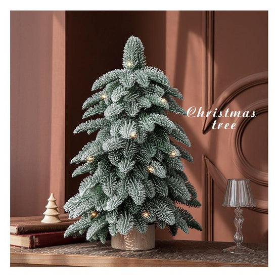 55cm Frosted Mini Christmas Tree – Snow-Covered Indoor Holiday Decoration - Magdasmall