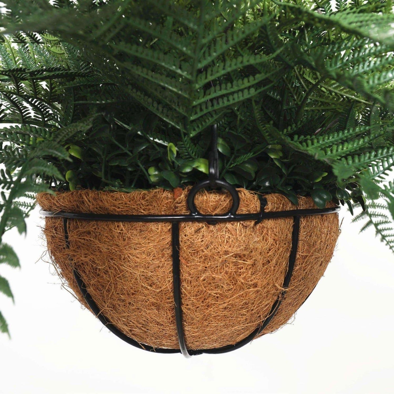 55cm UV Potted Fern Artificial Hanging Basket (Indoor / Outdoor) - Magdasmall