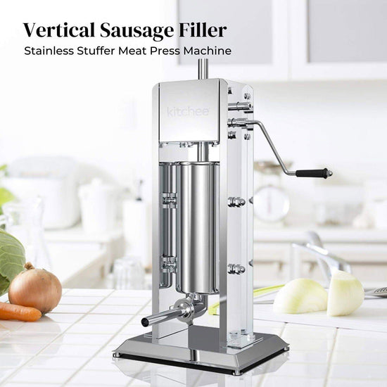 5L Manual Vertical Sausage Filler - Stainless Stuffer Meat Press Machine - Magdasmall