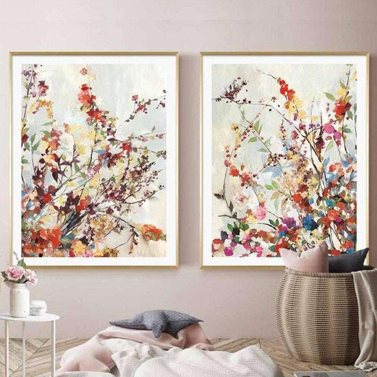 60cmx90cm Coming Spring 2 Sets Gold Frame Canvas Wall Art - Magdasmall
