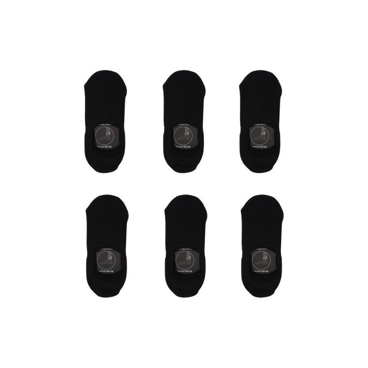 6X Rexy Cushion No Show Ankle Socks Small Non-Slip Breathable BLACK - Magdasmall