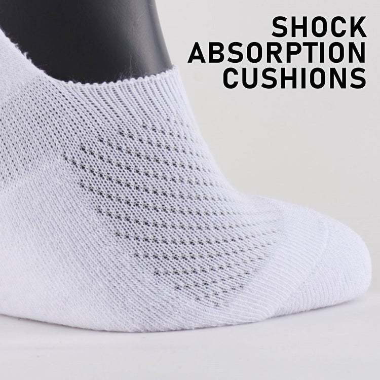 6X Rexy Cushion No Show Ankle Socks Small Non-Slip Breathable BLACK - Magdasmall