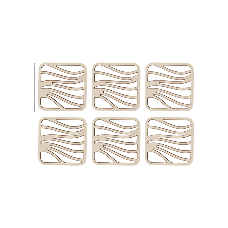 6 pieces of double-layer bowl and dish anti slip square insulation pads (without bracket) - Magdasmall