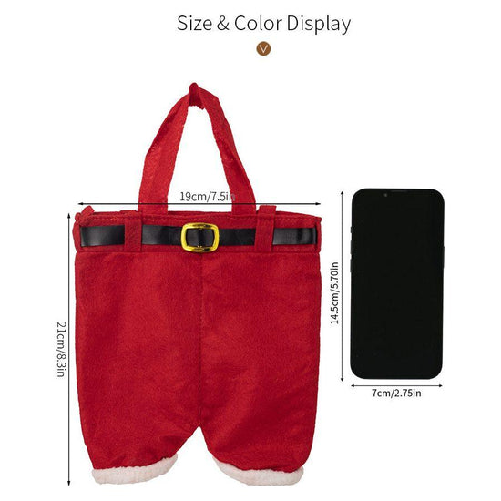 6pcs Small one Christmas Decoration Supplies, Christmas Pants, Gift Bags, Small Pants Candy Bags, Tote Bags, Wine Bottle Sets, Coke Bags - Magdasmall
