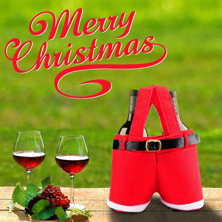 6pcs Small one Christmas Decoration Supplies, Christmas Pants, Gift Bags, Small Pants Candy Bags, Tote Bags, Wine Bottle Sets, Coke Bags - Magdasmall