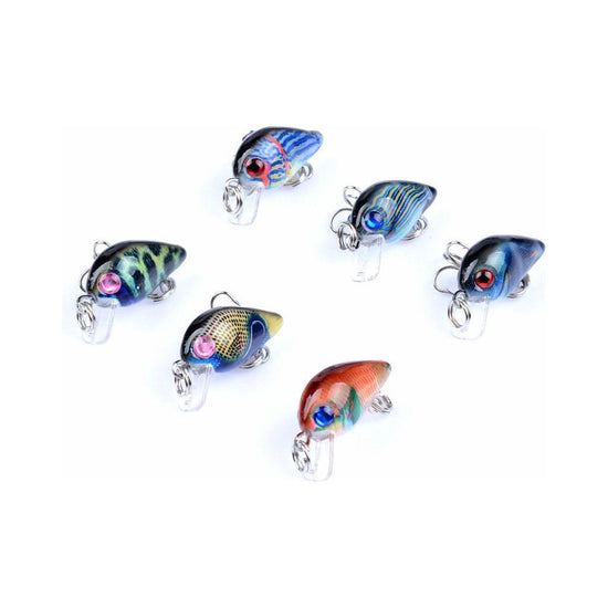 6x 3cm Popper Crank Bait Fishing Lure Lures Surface Tackle Saltwater - Magdasmall