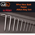 9pcs LONG Arm Allen Keys Set Metric Ball End Driver Hex Allan Allen Kit - Magdasmall