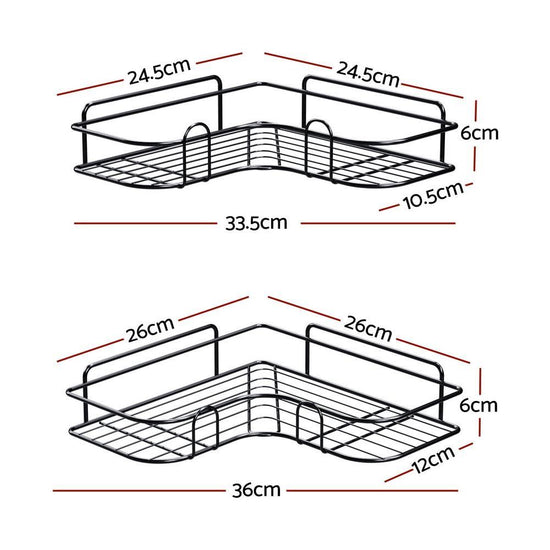 Cefito 2 Packs Bathroom Shelf Corner Storage Rack