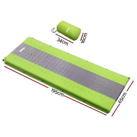 Weisshorn Self Inflating Mattress Camping Sleeping Mat Air Bed Pad Single Green