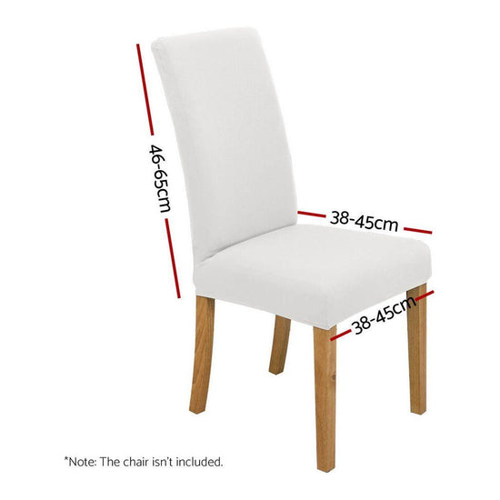 Artiss Dining Chair Covers 6x Slipcovers Spandex Stretch Banquet Wedding White