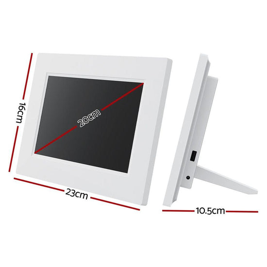 Artiss 8" Digital Day Clock Calendar Alarm White