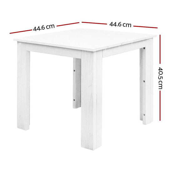 Gardeon Coffee Side Table Wooden Desk Outdoor Furniture Camping Garden White