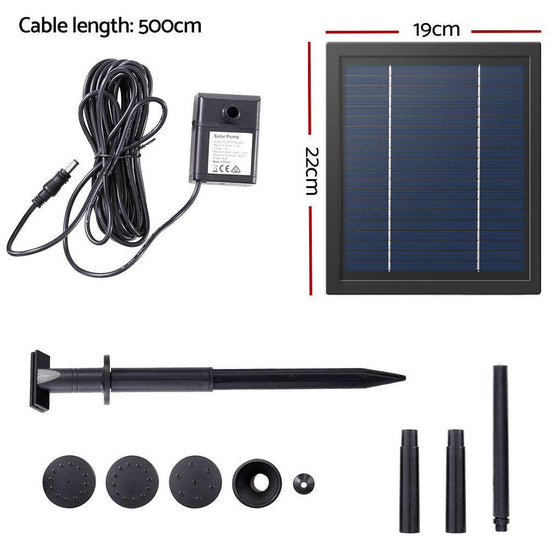 Gardeon Solar Pond Pump Submersible Water Fountain Kit 6.1FT