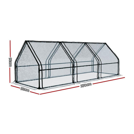 Greenfingers Greenhouse 2.7x0.9x0.9M Mini Green House Raised Garden Bed Planter Box