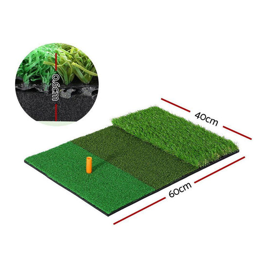 Everfit Golf Hitting Mat Portable Driving Range Practice Training Aid 3 in 1