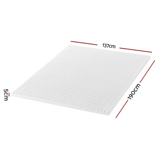 Giselle Bedding Memory Foam Mattress Topper Egg Crate 5cm Double