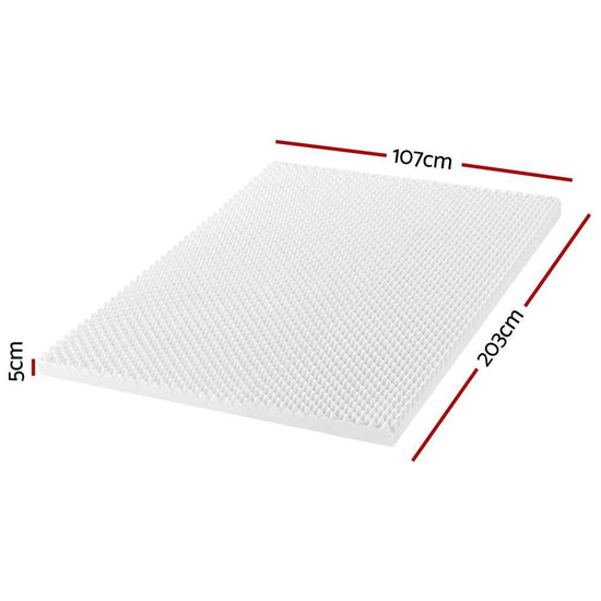 Giselle Bedding Memory Foam Mattress Topper Egg Crate 5cm King Single