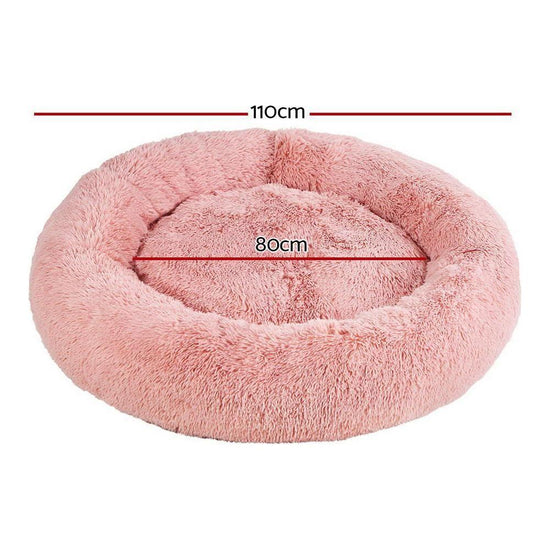 i.Pet Pet Bed Dog Cat 110cm Calming Extra Large Soft Plush Pink