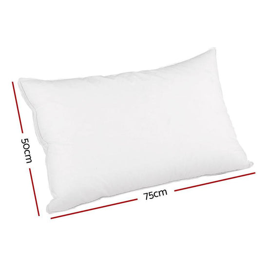 Giselle Bedding Goose Feather Down Pillow Luxury Twin Pack