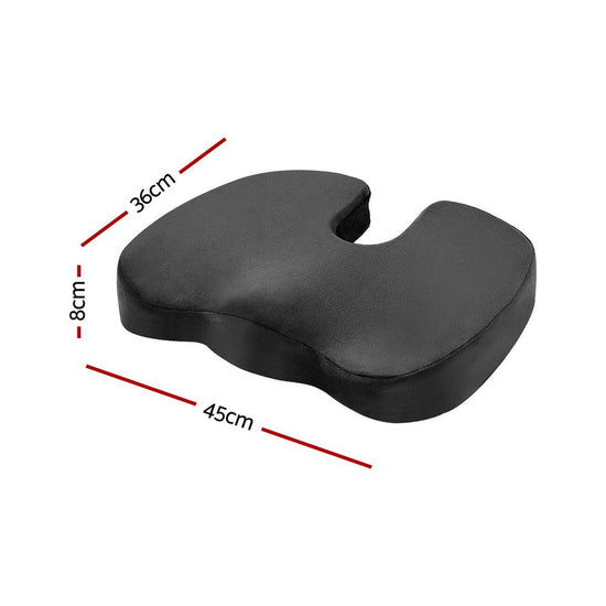 Giselle Bedding Seat Cushion Memory Foam Pillow Back Pain Relief Chair Pad Black