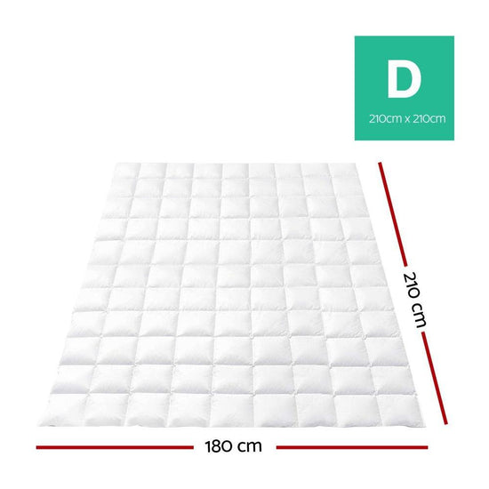 Giselle Bedding 700GSM Goose Down Feather Quilt Double