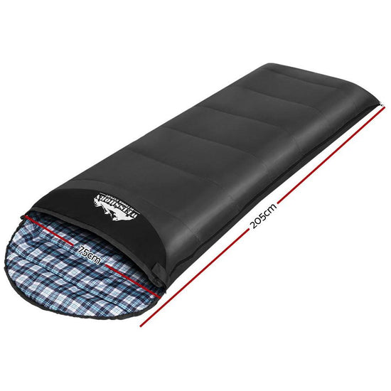 Weisshorn Sleeping Bag Single Thermal Camping Hiking Tent Grey 0°C