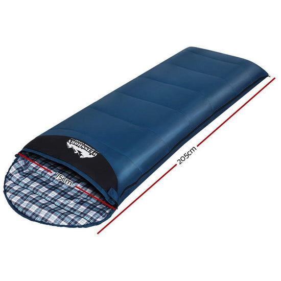 Weisshorn Sleeping Bag Single Thermal Camping Hiking Tent Blue 0°C