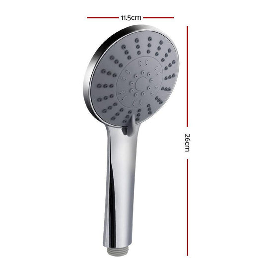 Handheld Shower Head 4.5" High Pressure 5 Modes Poweful Round Chrome
