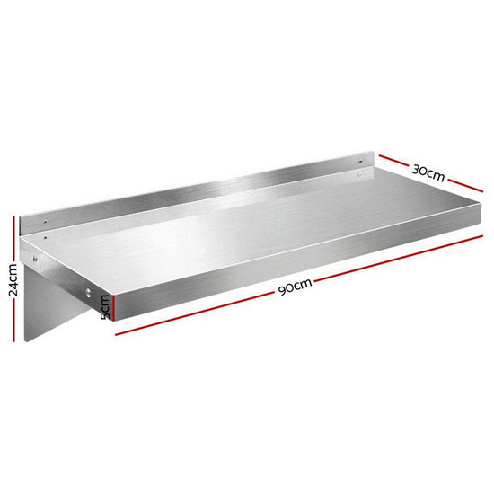 Cefito 900mm Stainless Steel Kitchen Wall Shelf Mounted Rack