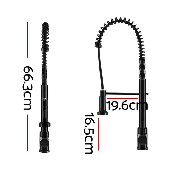 Cefito Kitchen Mixer Tap Pull Down 2 Modes Sink Faucet Basin Laundry Black