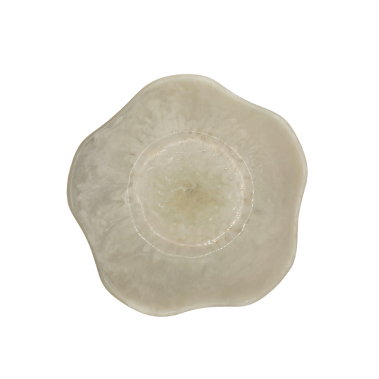 Allegra Large Resin Bowl - White | Decorative & Serving Bowl
