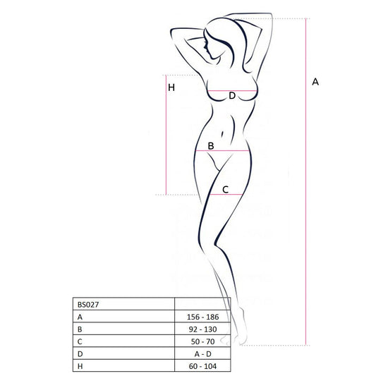 Passion Lingerie Brand Dress Translucent With Open Sides Blk