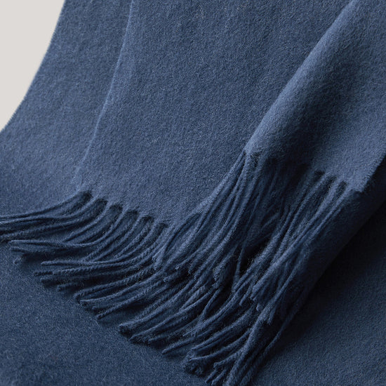 100% MERINO VIRGIN WOOL SCARF 970116 NAVY