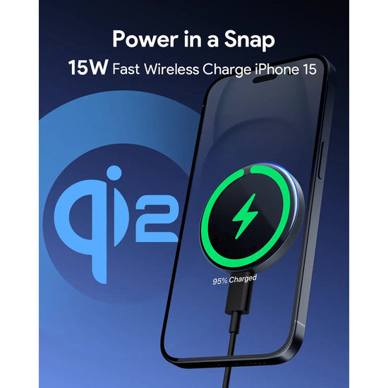 Aukey Magfusion Aura Qi2 Magnetic Fast Wireless Charger (LC-MC10)
