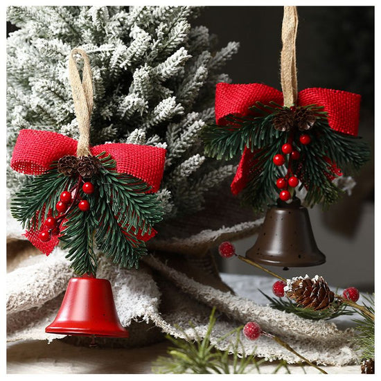Christmas gift Christmas Bell Bow Pendant four pieces