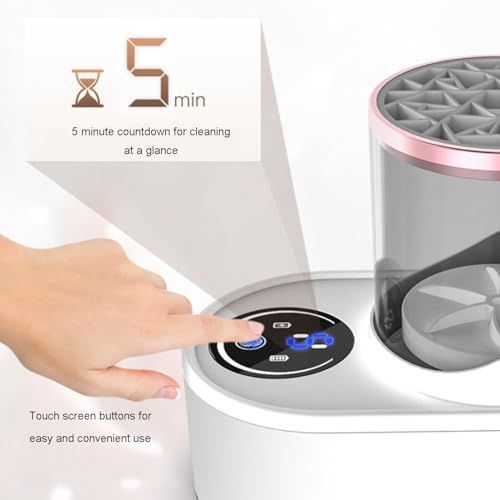 3 in 1 Electric Makeup Brush Cleaner, Dryer Machine Automatic USB Rechargeable with High Speed Rotating Waterflow for Home Use