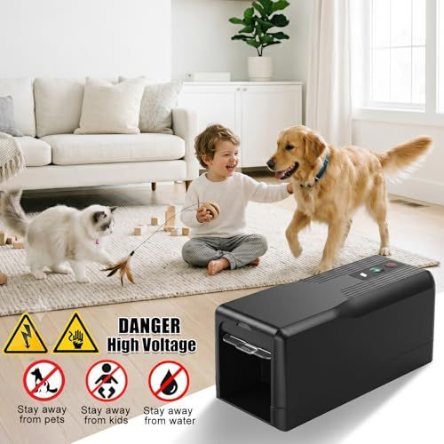 Electronic Humane Rat & Mouse Trap Indoor Reusable Rodent Catcher 8000V High Voltage Rodent Killer with Anti-Escape Door, Reusable No-Touch for Indoor Home Kitchen Garage Office