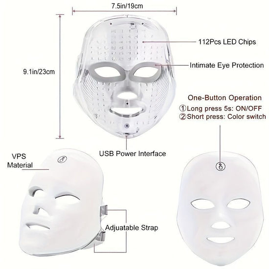 LED Facial Mask Skin Rejuvenation Anti-Aging LED Therapy Skincare Device