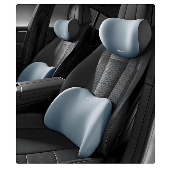 Christmas gift Car Headrest & Lumbar Support Set, Ergonomic Plush Cushion for Driver & Passenger, Comfort & Spine Protection for Long Drives(blue)