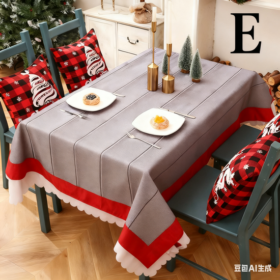 Christmas gift Christmas Tablecloth - Festive 180x150cm Table Cover for Holiday Dining & Home Decor(D)