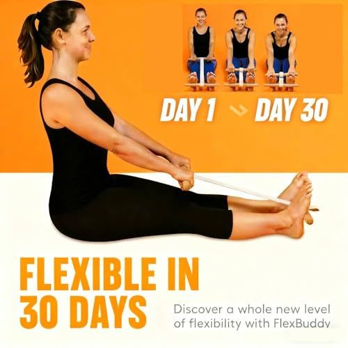 6-in-1 Hamstring Stretcher Tool for Yoga, Fitness, Flexibility Training & Daily Stretches (Light Wood Color)