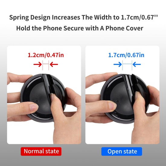 2-in-1 Car Dashboard Anti-Slip Mat with 360° Rotating Phone Holder – Holds Phone, Sunglasses & Keys, Spring-Clamp Grip, Non-Slip Silicone, Universal Fit (Brown- Black)