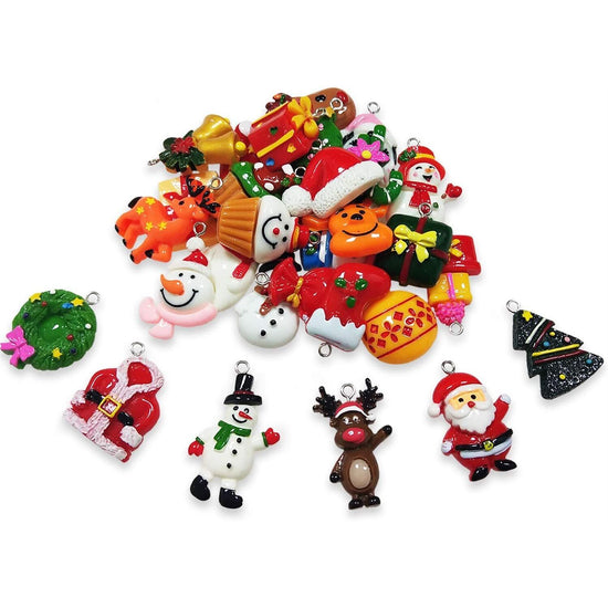 60pcs Mini Christmas Ornaments for Mini Tree Decorations Small Christmas Ornaments Resin Miniatures for Craft Christmas Decor