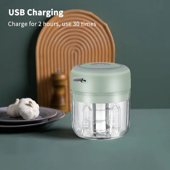 NNEOBA Mini Electric Meat Grinder and Garlic Crusher